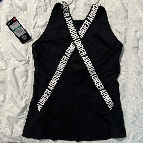 NWT Under Armour Heat Gear Signature Criss Cross Back Tank - Picture 2 of 11